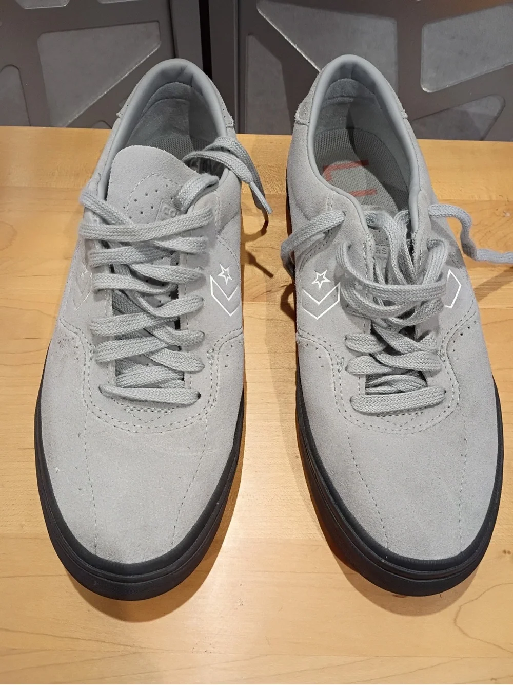 Converse CONS Lopez Suede Sneakers in Gray with Black Sole - Picture 3 of 14